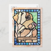Stained Glass Labrador Retriever Dog Postcards Feestdagenkaart (Voorkant / Achterkant)
