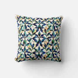 Stained Glass Leaf Throw Pillow Kussen