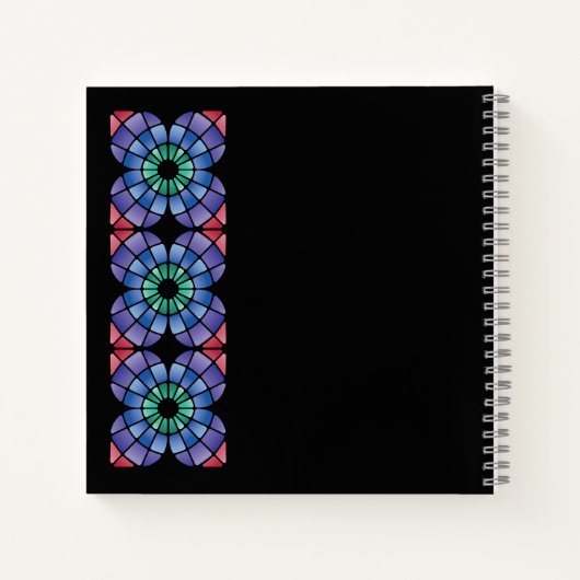 Stained Glass (Linear - Midnight) Notitieboek (Achterkant)
