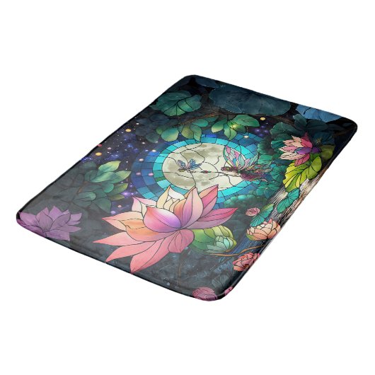 Stained Glass Little Fairy With Dragonfly Badmat (Gekanteld)