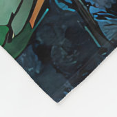 Stained Glass Little Fairy With Dragonfly Fleece Deken (Hoek)