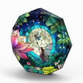 Stained Glass Little Fairy With Dragonfly Fotoblokken (Rechts)