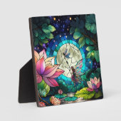 Stained Glass Little Fairy With Dragonfly Fotoplaat (Voorkant)