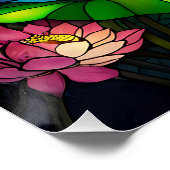 Stained Glass Little Fairy With Dragonfly Perfect Poster (Hoek)