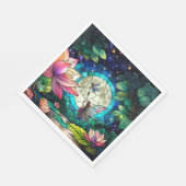 Stained Glass Little Fairy With Dragonfly Servet (Hoek)