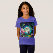 Stained Glass Little Fairy With Dragonfly T-shirt (Voorkant volledig)