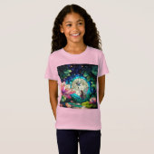 Stained Glass Little Fairy With Dragonfly T-shirt (Voorkant volledig)
