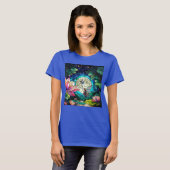 Stained Glass Little Fairy With Dragonfly T-shirt (Voorkant volledig)