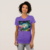 Stained Glass Little Fairy With Dragonfly T-shirt (Voorkant volledig)