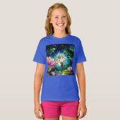 Stained Glass Little Fairy With Dragonfly T-shirt (Voorkant volledig)