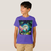 Stained Glass Little Fairy With Dragonfly T-shirt (Voorkant volledig)