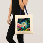Stained Glass Little Fairy With Dragonfly Tote Bag (Voorkant (product))