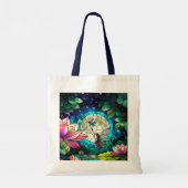 Stained Glass Little Fairy With Dragonfly Tote Bag (Achterkant)
