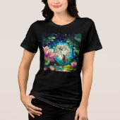 Stained Glass Little Fairy With Dragonfly Tri-Blend Shirt (Voorkant)