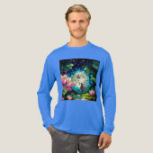 Stained Glass Little Fairy With Dragonfly Tri-Blend Shirt (Voorkant)