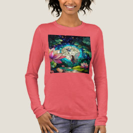 Stained Glass Little Fairy With Dragonfly Tri-Blend Shirt