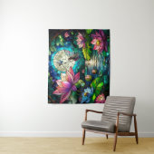 Stained Glass Little Fairy With Dragonfly Wandkleed (In situ)