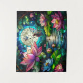 Stained Glass Little Fairy With Dragonfly Wandkleed (Voorkant)