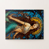 stained glass mermaid puzzel (Horizontaal)