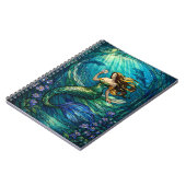 Stained Glass Mermaid Wall Art Poster Notitieboek (Linkerzijde)