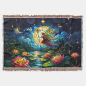 Stained Glass Moonlight Flight Fairy  Deken (Voorkant)