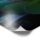 Stained Glass Moonlight Flight Fairy  Foto Afdruk (Hoek)