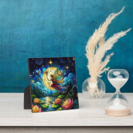 Stained Glass Moonlight Flight Fairy  Fotoplaat