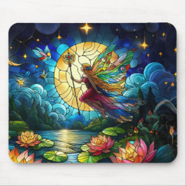 Stained Glass Moonlight Flight Fairy  Muismat