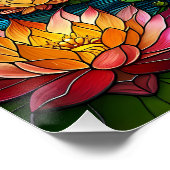 Stained Glass Moonlight Flight Fairy  Perfect Poster (Hoek)