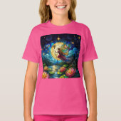 Stained Glass Moonlight Flight Fairy T-shirt (Voorkant)