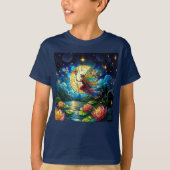 Stained Glass Moonlight Flight Fairy  T-shirt (Voorkant)