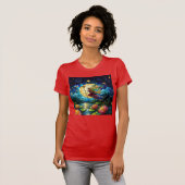 Stained Glass Moonlight Flight Fairy  T-shirt (Voorkant volledig)