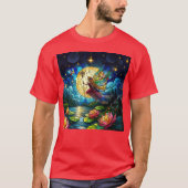 Stained Glass Moonlight Flight Fairy  T-shirt (Voorkant)