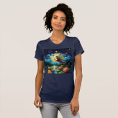 Stained Glass Moonlight Flight Fairy  T-shirt (Voorkant volledig)