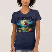 Stained Glass Moonlight Flight Fairy  T-shirt (Voorkant)