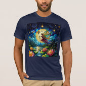Stained Glass Moonlight Flight Fairy  T-shirt (Voorkant)