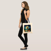 Stained Glass Moonlight Flight Fairy  Tote Bag (Voorkant (model))