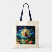Stained Glass Moonlight Flight Fairy  Tote Bag (Achterkant)
