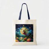 Stained Glass Moonlight Flight Fairy  Tote Bag (Voorkant)