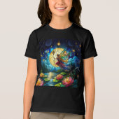 Stained Glass Moonlight Flight Fairy  Tri-Blend Shirt (Voorkant)