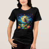 Stained Glass Moonlight Flight Fairy Tri-Blend Shirt (Voorkant)