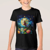 Stained Glass Moonlight Flight Fairy  Tri-Blend Shirt (Voorkant)