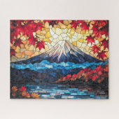 Stained Glass Mount Fuji – Japanese Art Jigsaw Puz Legpuzzel (Horizontaal)