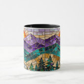 Stained Glass Mountain Sunrise Mug  Mok (Midden)
