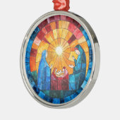 Stained Glass Nativity Scene Christmas Ornament (Links)