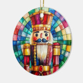 Stained Glass Nutcracker Personalized Christmas Keramisch Ornament (Links)