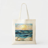 Stained Glass Ocean Sunset Beach Tote Tote Bag (Voorkant)