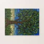 Stained Glass Olive Tree Jigsaw Puzzle – Nature Legpuzzel (Horizontaal)