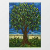 Stained Glass Olive Tree Nature Art Eco Gift Raamsticker (Vel)
