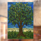 Stained Glass Olive Tree Nature Art Eco Gift Raamsticker (Vel 2)